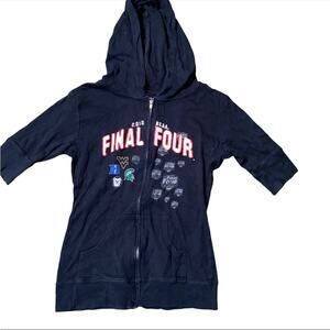 Vintage Final Four 2010 NCAA Indianapolis Short Sleeved Full Zip Hoodie large
